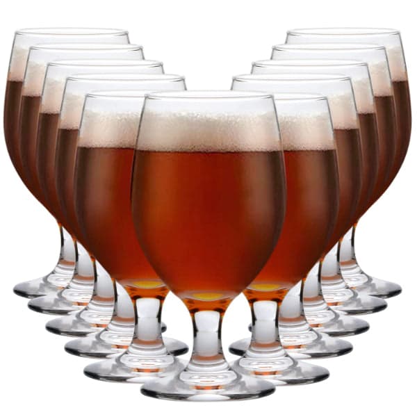 Drinking Glass Set - 6 Piece Multipurpose Short Stemmed Goblet Glass Set, photo 2