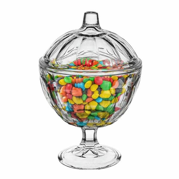 Glass Sweet Candy Jar Bowl with Lid, photo 2