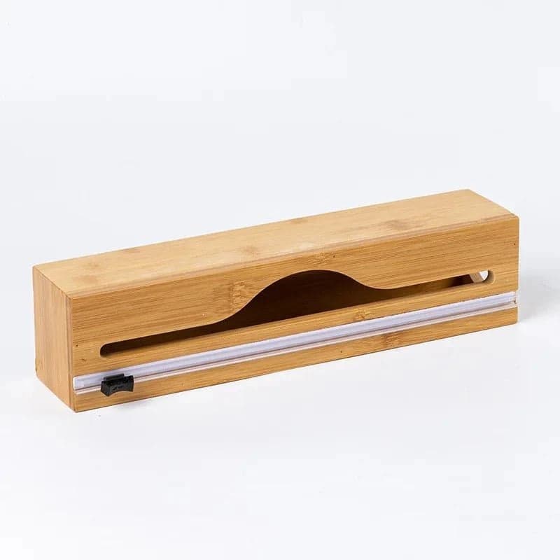 Bamboo Plastic Cling Wrap Dispenser with Cutter, photo 5