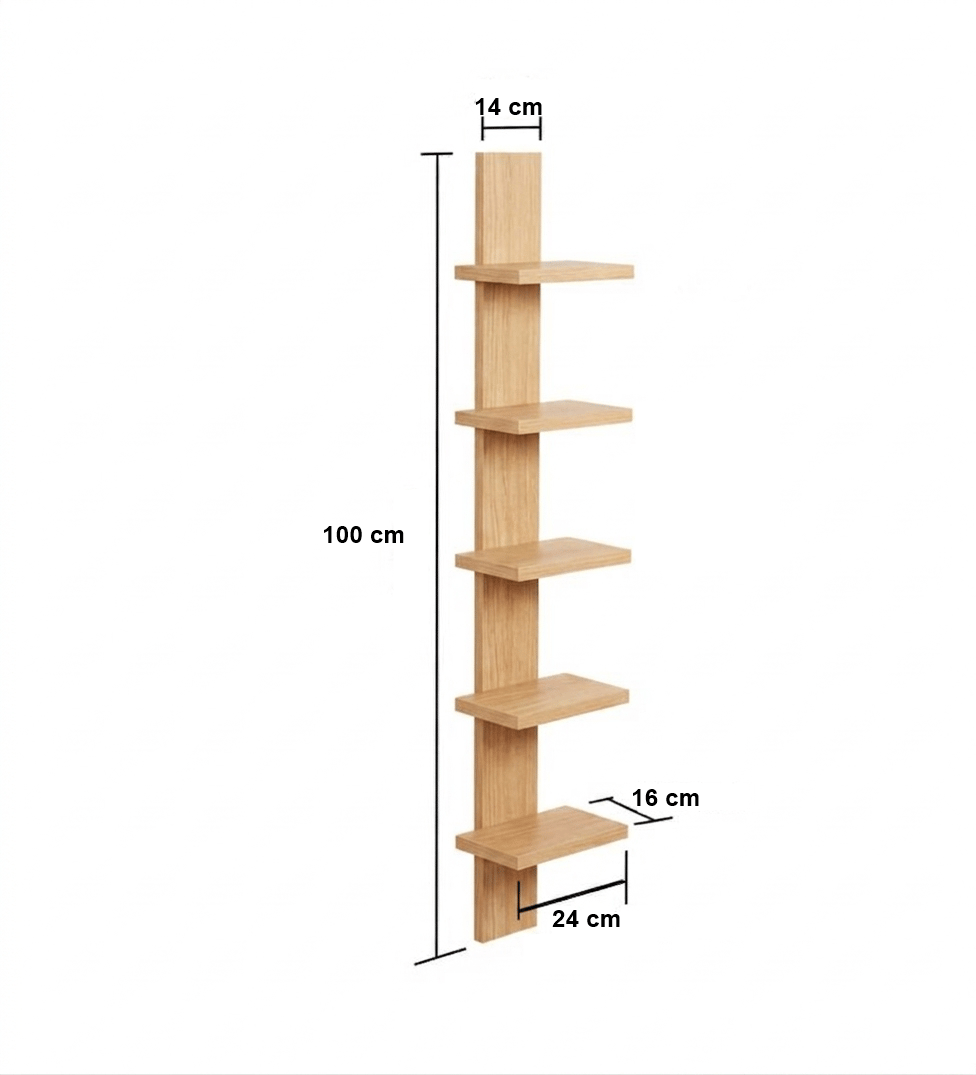 Multi-Tier Wall Mounted Wooden Shelf for Plants, Books, Photo Frames and Home Décor, photo 5