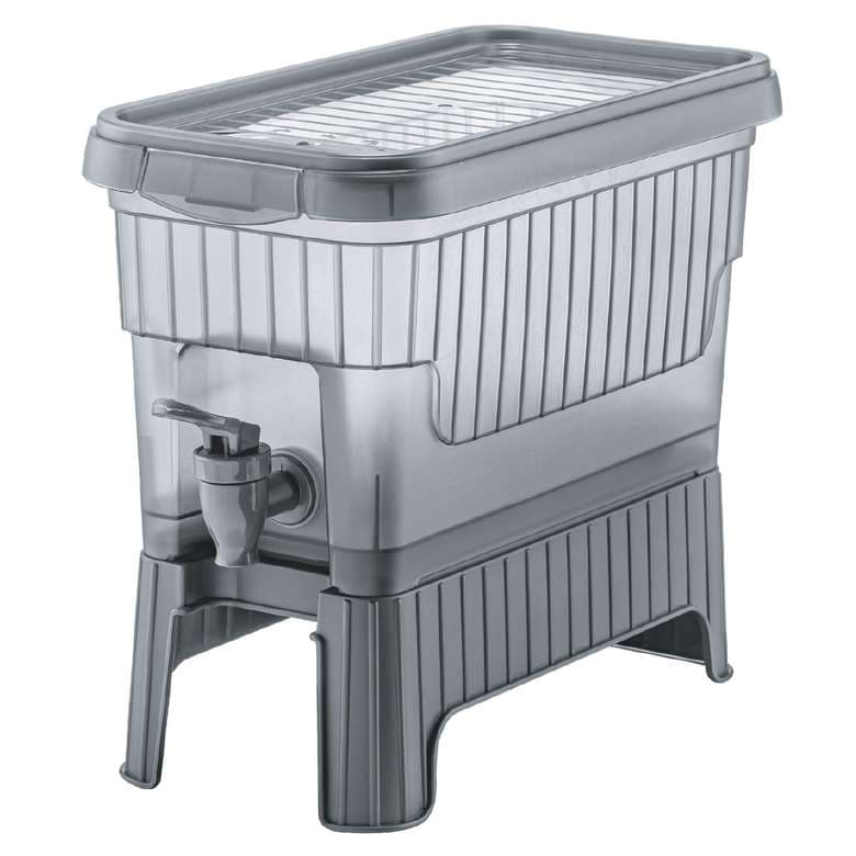 Water and Juice Dispenser with Faucet and Stand - Grey, photo 6