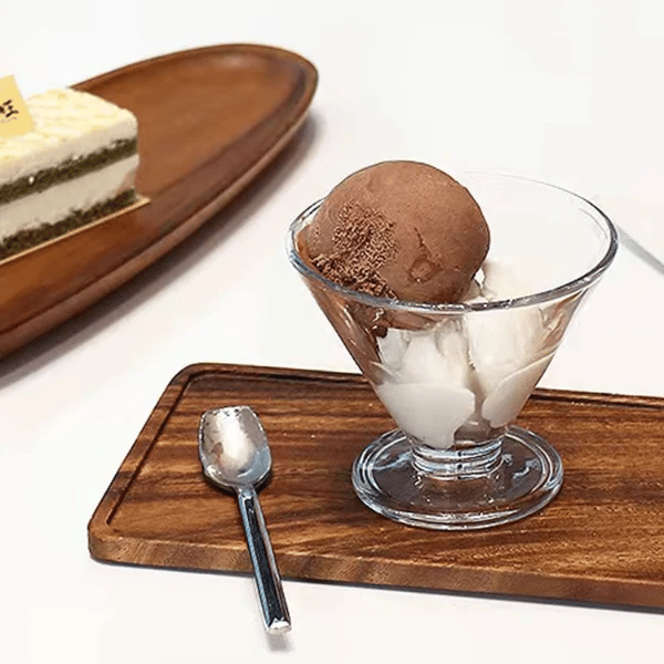 Dessert Glass Bowl Set - 6 Piece Footed Dessert Ice Cream Glass Bowl Set (225ml), photo 4