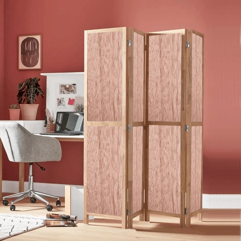 Partition Room Divider - 4-Panel Veneered-Face Interior Plywood Folding Screen Room Divider, photo 4