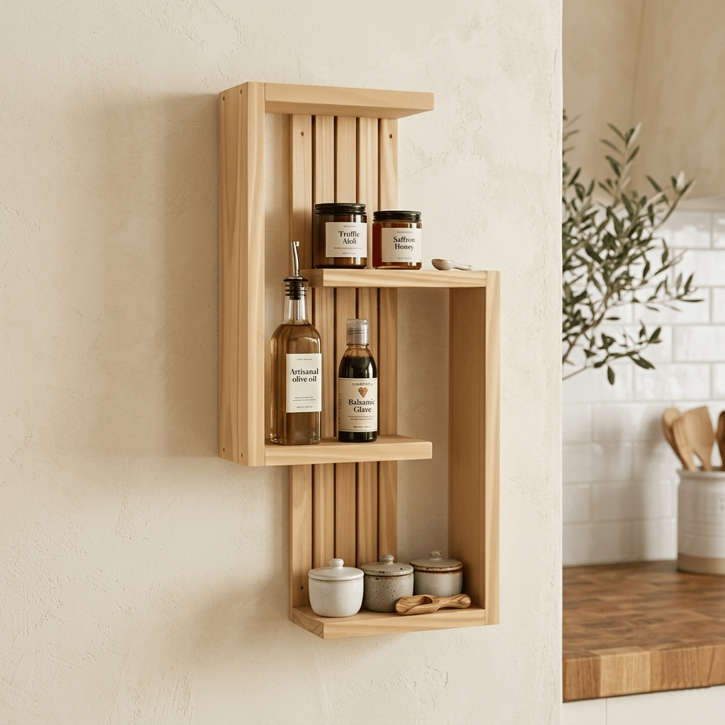 Multi-Tier Wall Mounted Wooden S-Shape Wall Shelf for Plants, Books, Photo Frames and Home Décor, photo 5