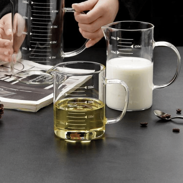 Borosilicate Measuring Jar - 350ml Borosilicate Glass Measuring Jar with Easy Read Scales, photo 5