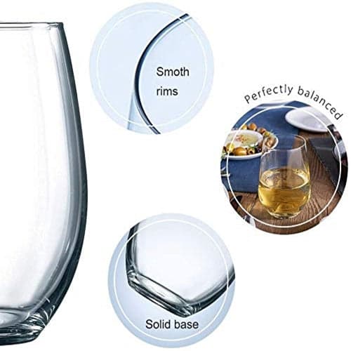 Glass Tumblers - Set of 6 Stemless Drinking Glass Tumblers (500ml), photo 4