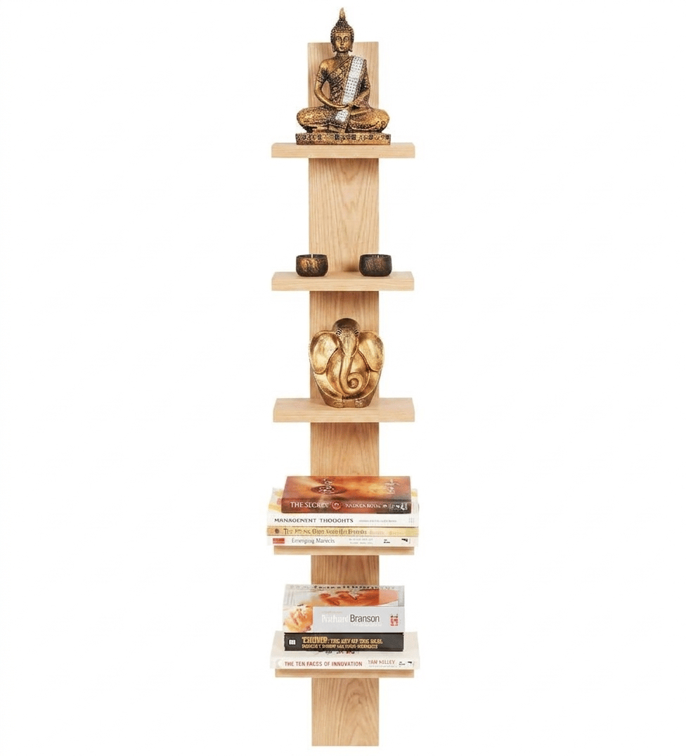 Multi-Tier Wall Mounted Wooden Shelf for Plants, Books, Photo Frames and Home Décor, photo 2