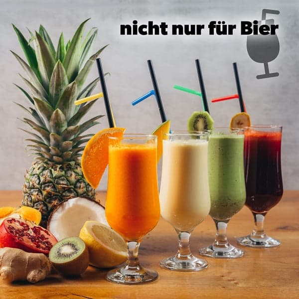 Beer Glass Set - 6 Piece Tulip Shape 370ml Stemmed Drinking Beer Glass Set, photo 5