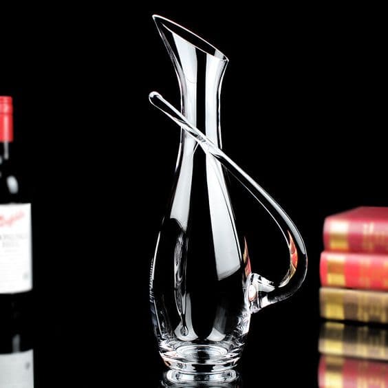 Decanter Carafe Set - 5 Piece Tilt Handle Glass Wine Decanter Carafe Set, photo 4