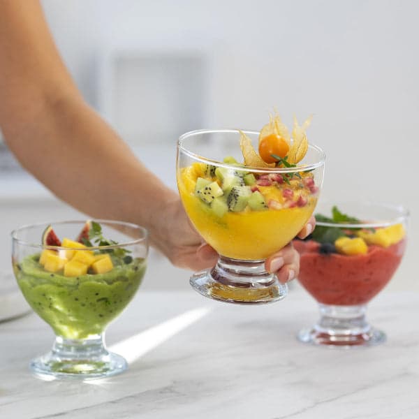Dessert Glass Bowl Set - 6 Piece Footed Dessert Ice Cream Glass Bowl Set (235ml), photo 1