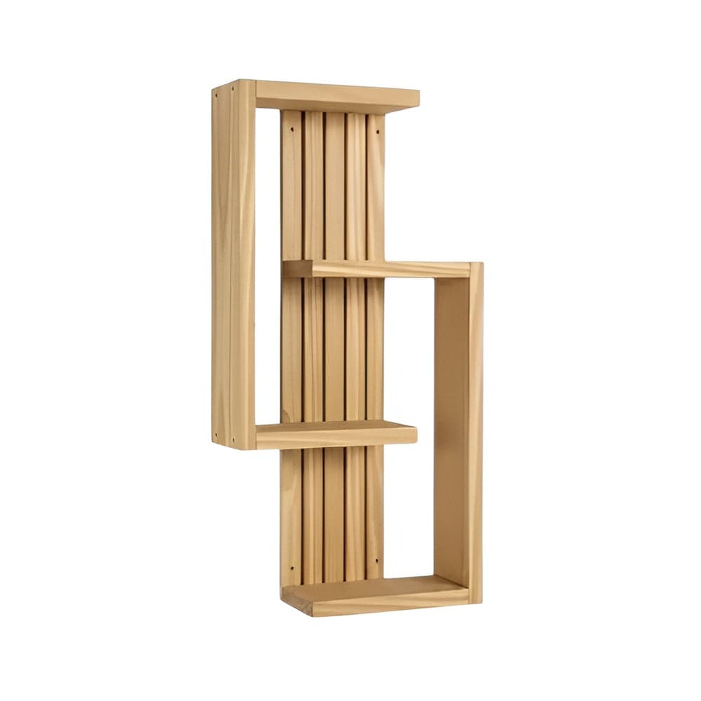 Multi-Tier Wall Mounted Wooden S-Shape Wall Shelf for Plants, Books, Photo Frames and Home Décor, photo 2