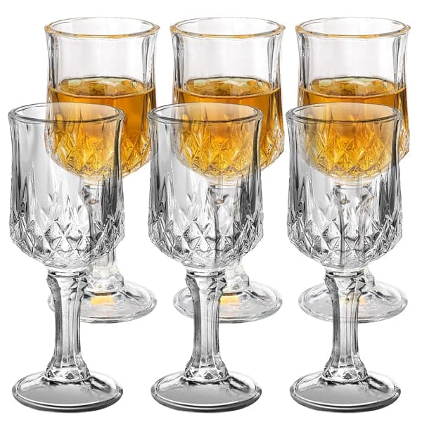 White Wine Glass Set - 6 Piece Clear White Goblet Wine Glass Set, photo 2