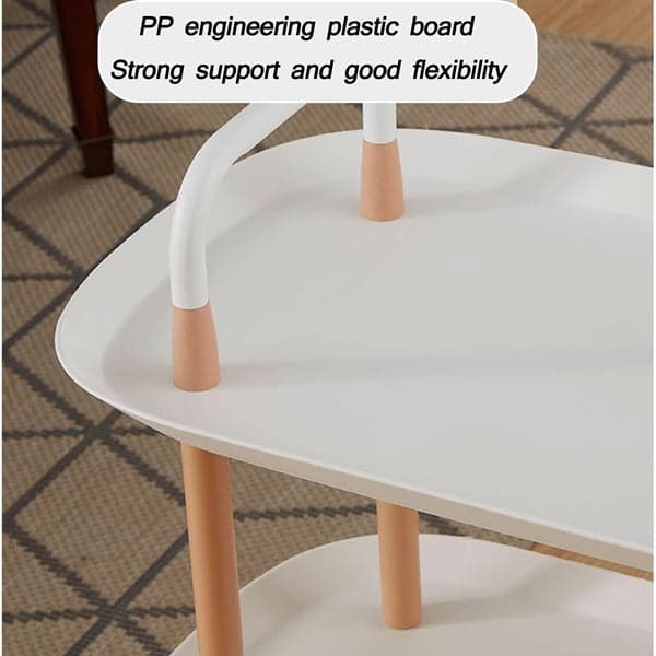 Kitchen Serving Cart Trolley - Three Layer Rectangular Mobile Plastic Kitchen Serving Cart Trolley, photo 3