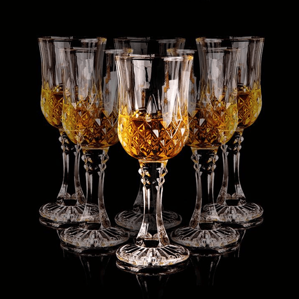 White Wine Glass Set - 6 Piece Clear White Goblet Wine Glass Set, photo 4