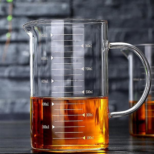 Borosilicate Measuring Jar - 1000ml Borosilicate Glass Measuring Jar with Easy Read Scales, photo 1