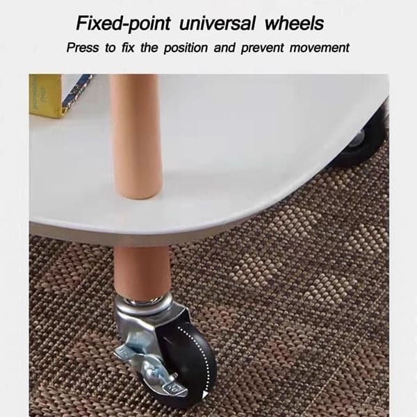 Kitchen Serving Cart Trolley - Three Layer Rectangular Mobile Plastic Kitchen Serving Cart Trolley, photo 5