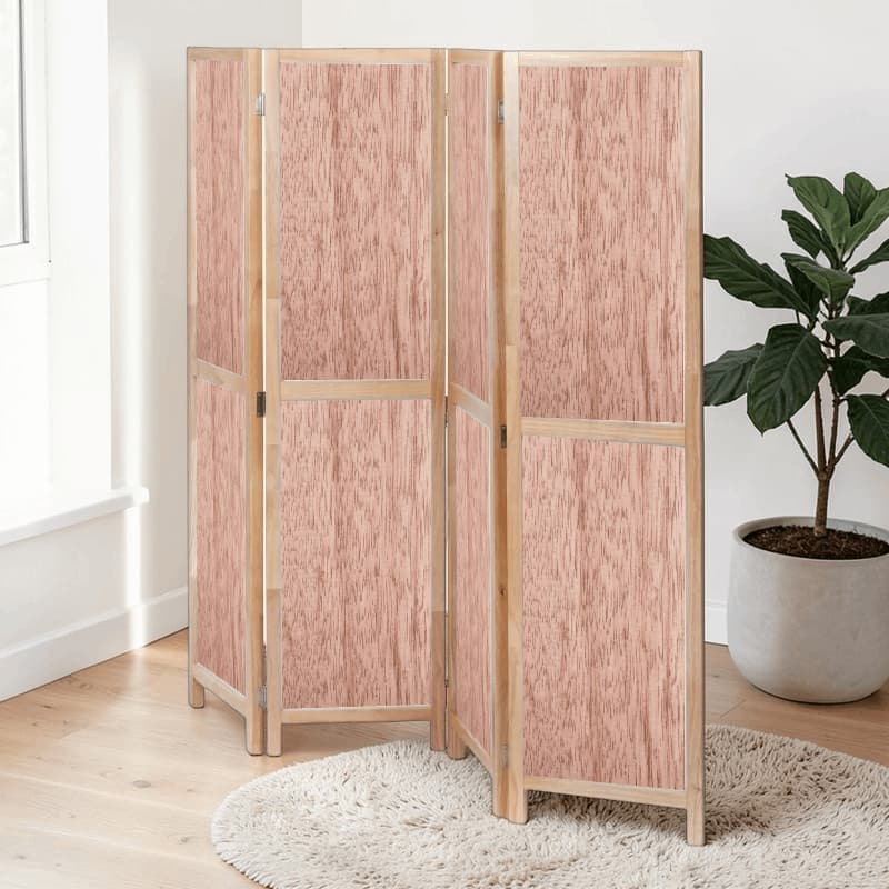 Partition Room Divider - 4-Panel Veneered-Face Interior Plywood Folding Screen Room Divider, photo 3