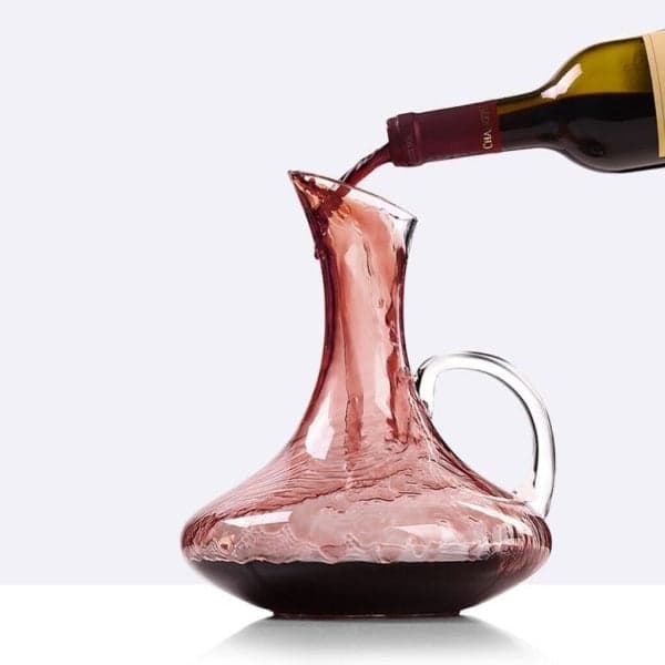 Wine Decanter Carafe - Oblique Opening Design Wine Decanter Carafe with Handle, photo 6