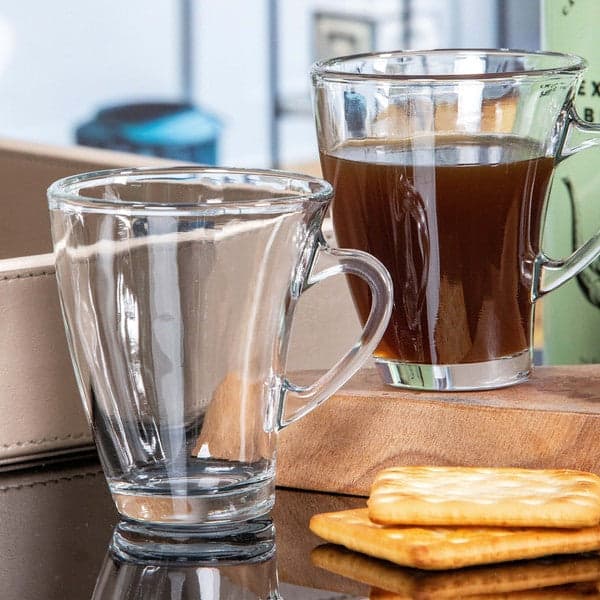 Glass Teacup Set - 6 Piece Elegant Clear Glass Tea and Coffee Mug Set (165ml), photo 3