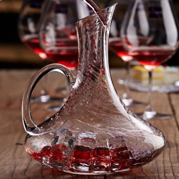 Wine Decanter Carafe - Oblique Opening Design Wine Decanter Carafe with Handle, photo 4