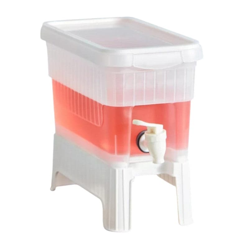 Water and Juice Dispenser with Faucet and Stand - White, photo 2