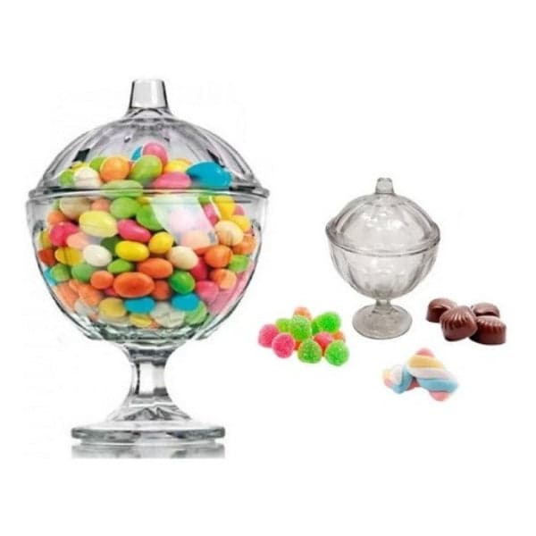 Glass Sweet Candy Jar Bowl with Lid, photo 3