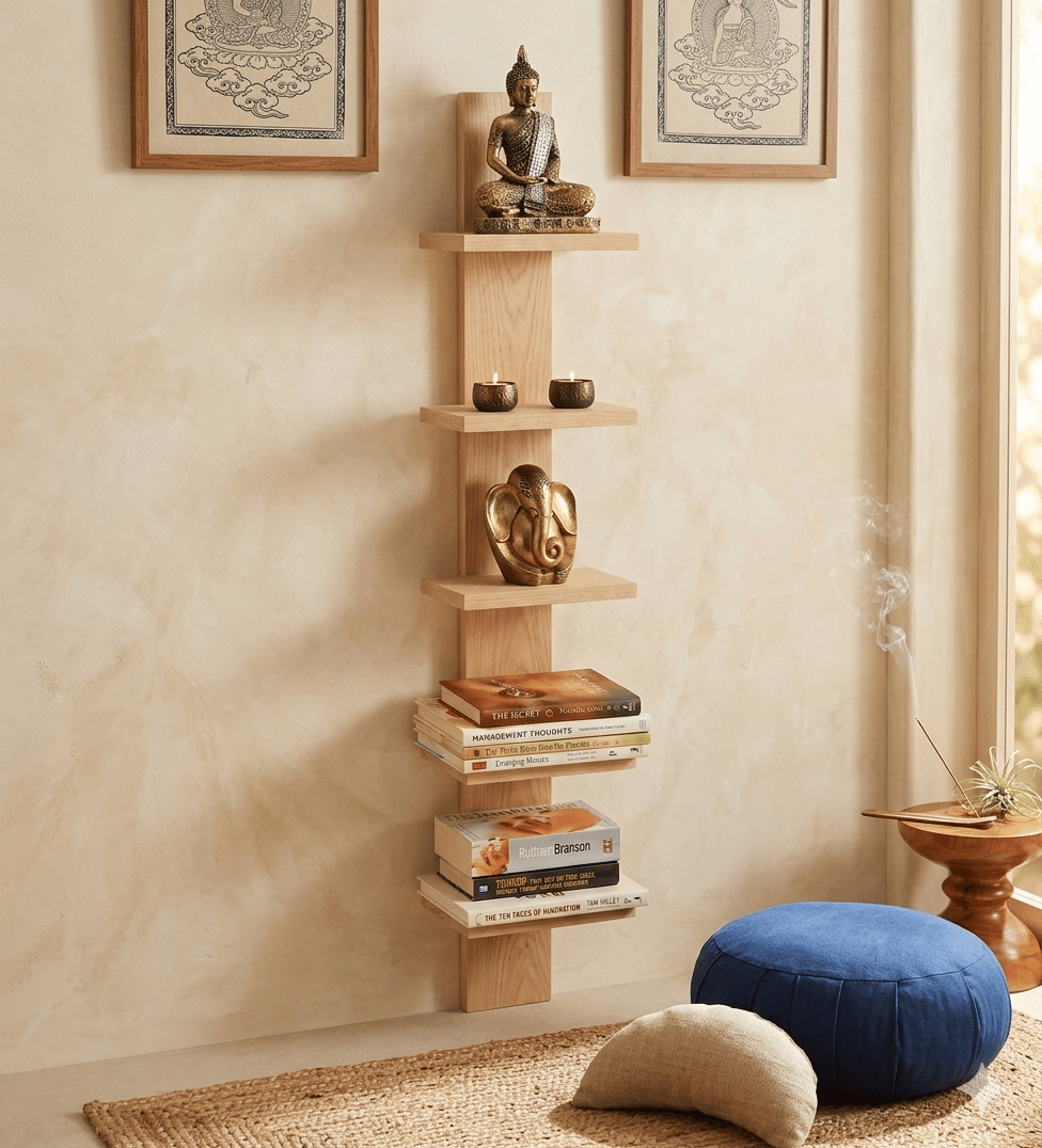 Multi-Tier Wall Mounted Wooden Shelf for Plants, Books, Photo Frames and Home Décor, photo 4
