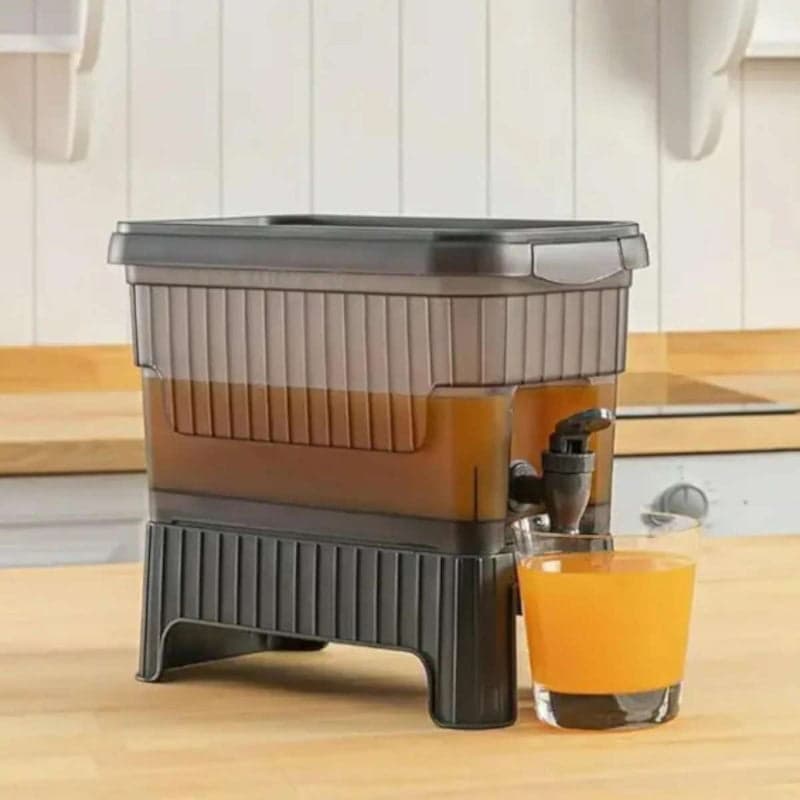 Water and Juice Dispenser with Faucet and Stand - Grey, photo 4