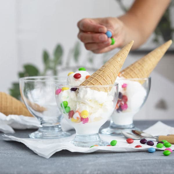 Dessert Glass Bowl Set - 6 Piece Footed Dessert Ice Cream Glass Bowl Set (235ml), photo 4