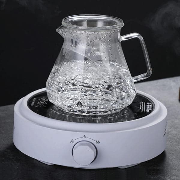 Borosilicate Glass Pot - Diamond Fashion Design Borosilicate Glass Carafe Pot with Lid - 600ml, photo 1