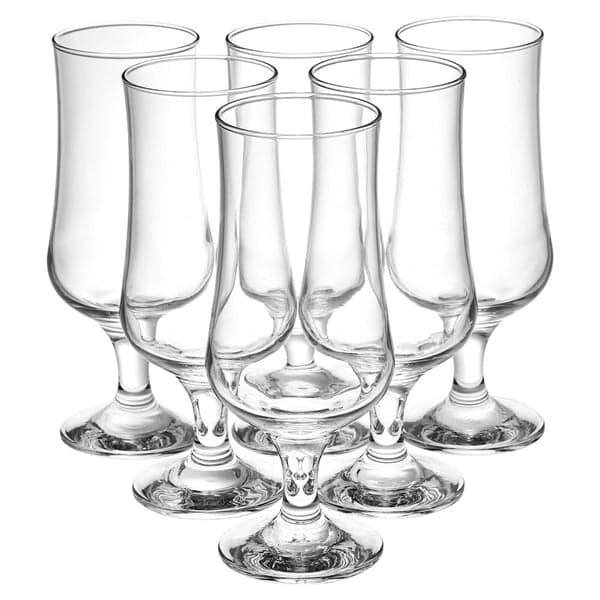 Beer Glass Set - 6 Piece Tulip Shape 370ml Stemmed Drinking Beer Glass Set, photo 2