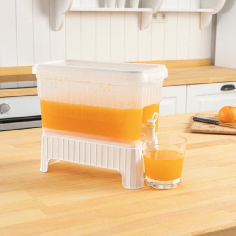Water and Juice Dispenser with Faucet and Stand - White, photo 5