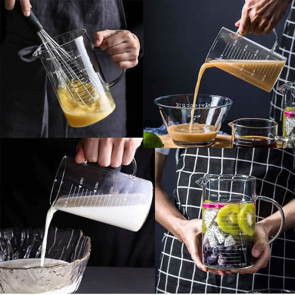 Borosilicate Measuring Jar - 1000ml Borosilicate Glass Measuring Jar with Easy Read Scales, photo 3