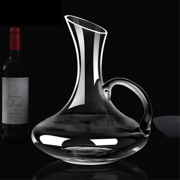 Wine Decanter Carafe - Oblique Opening Design Wine Decanter Carafe with Handle, photo 5