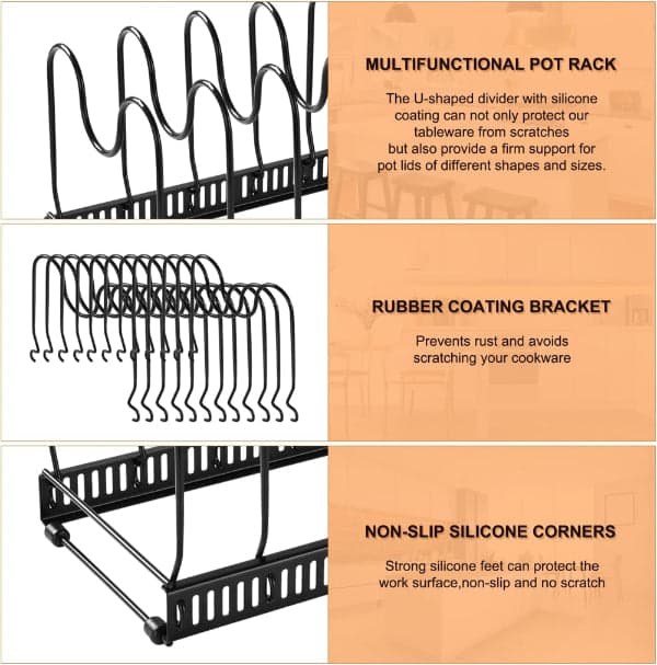 7-Tier Metal Space-Saving Kitchen Storage Organizer Rack, photo 7