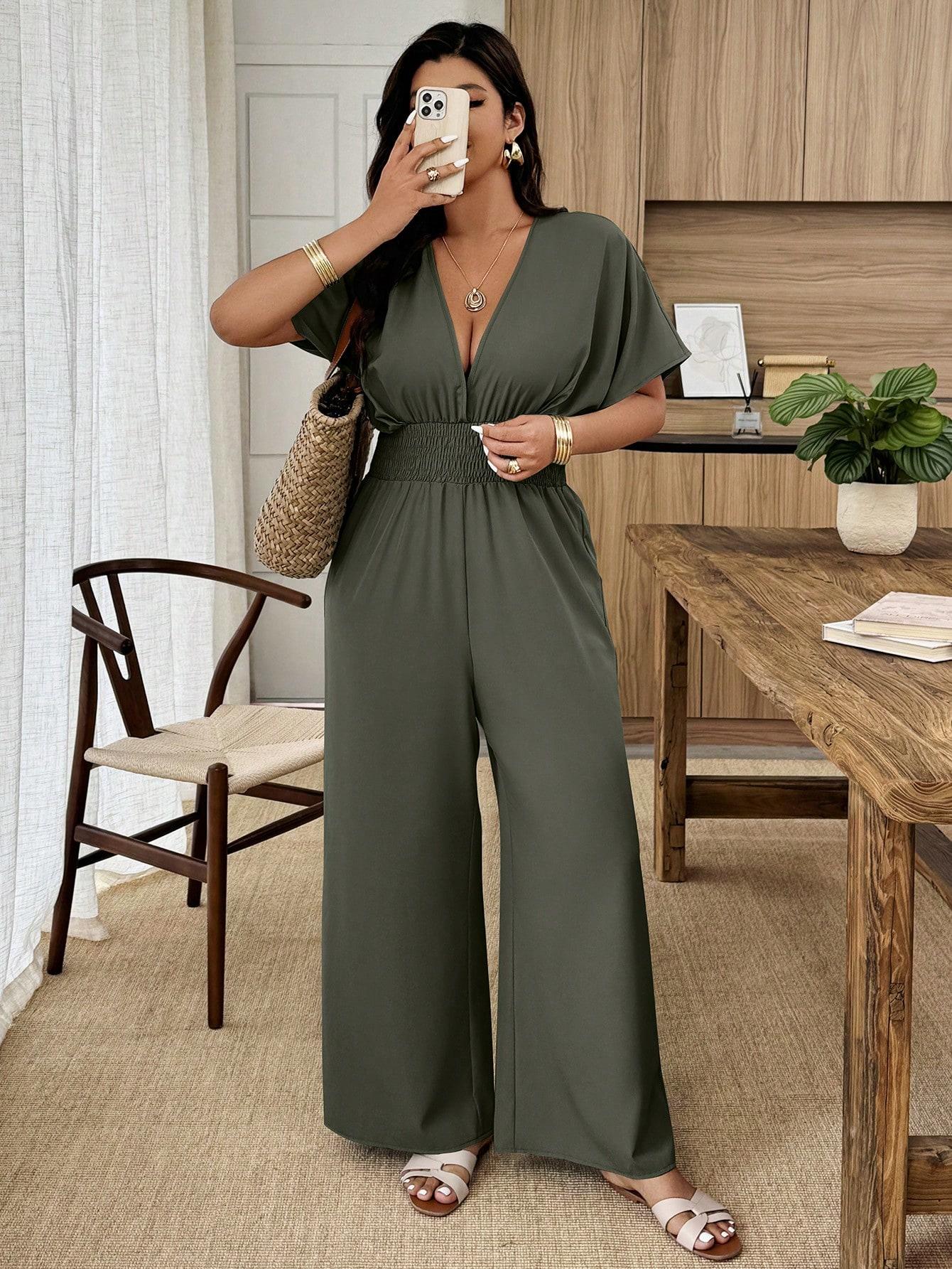 Army Green Curve Jumpsuit, photo 1