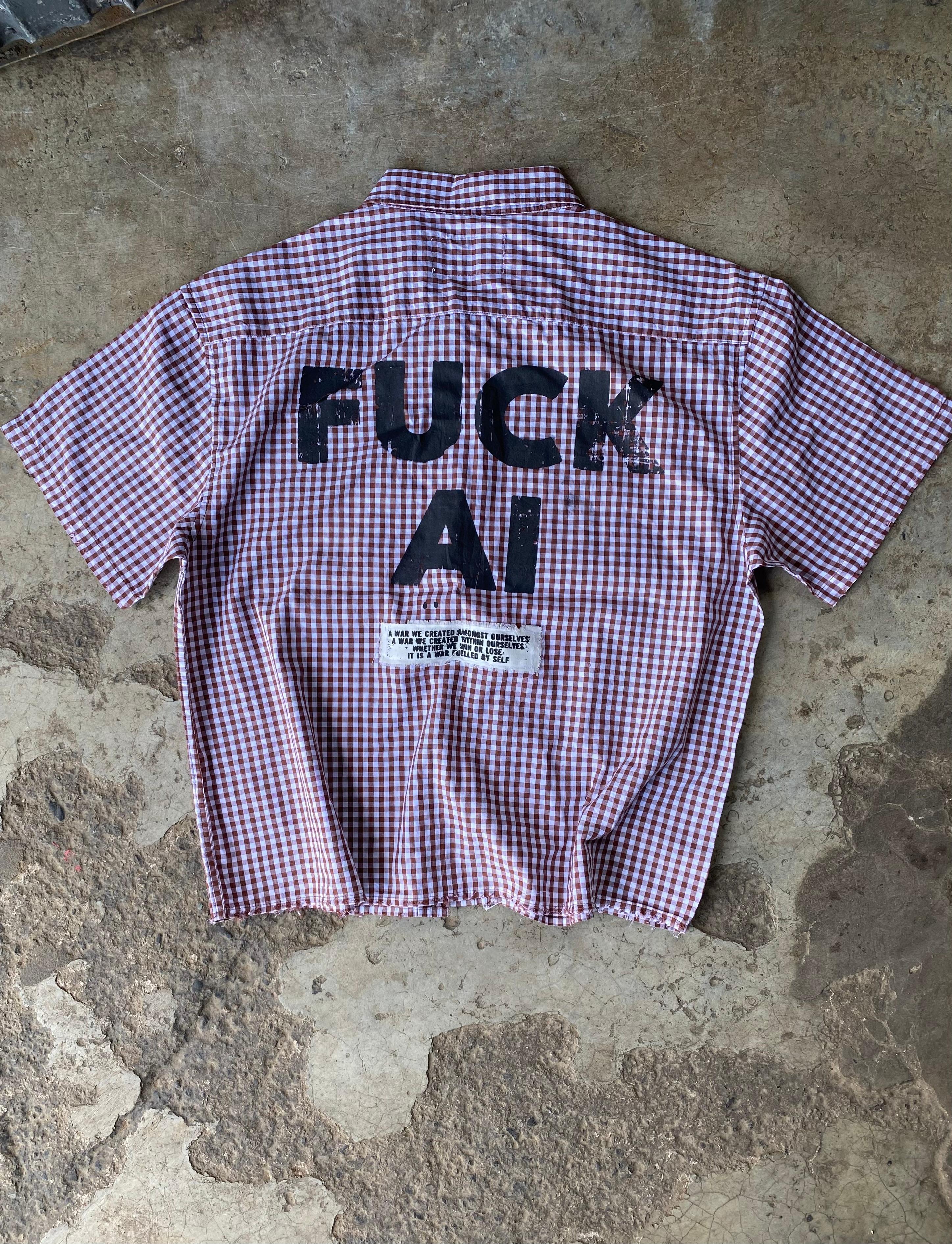 FUCK AI: DIGITAL WARFARE BUTTONUP, photo 2