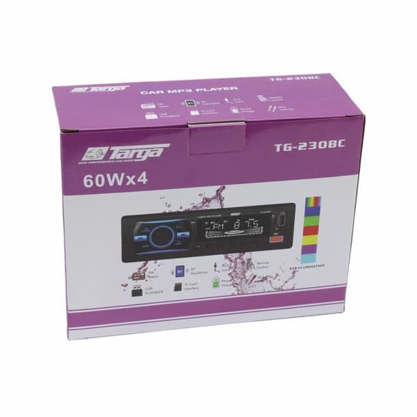 Targa TG-230BC  Digital Single Din Radio With Bluetooth — 1