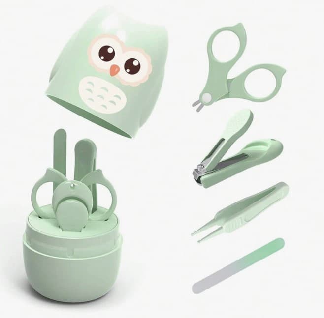 Green Baby Nail Kit, 4-In-1 Baby Nail Care Set   — 1