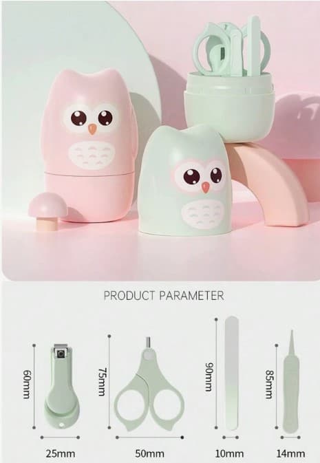 Green Baby Nail Kit, 4-In-1 Baby Nail Care Set   — 2