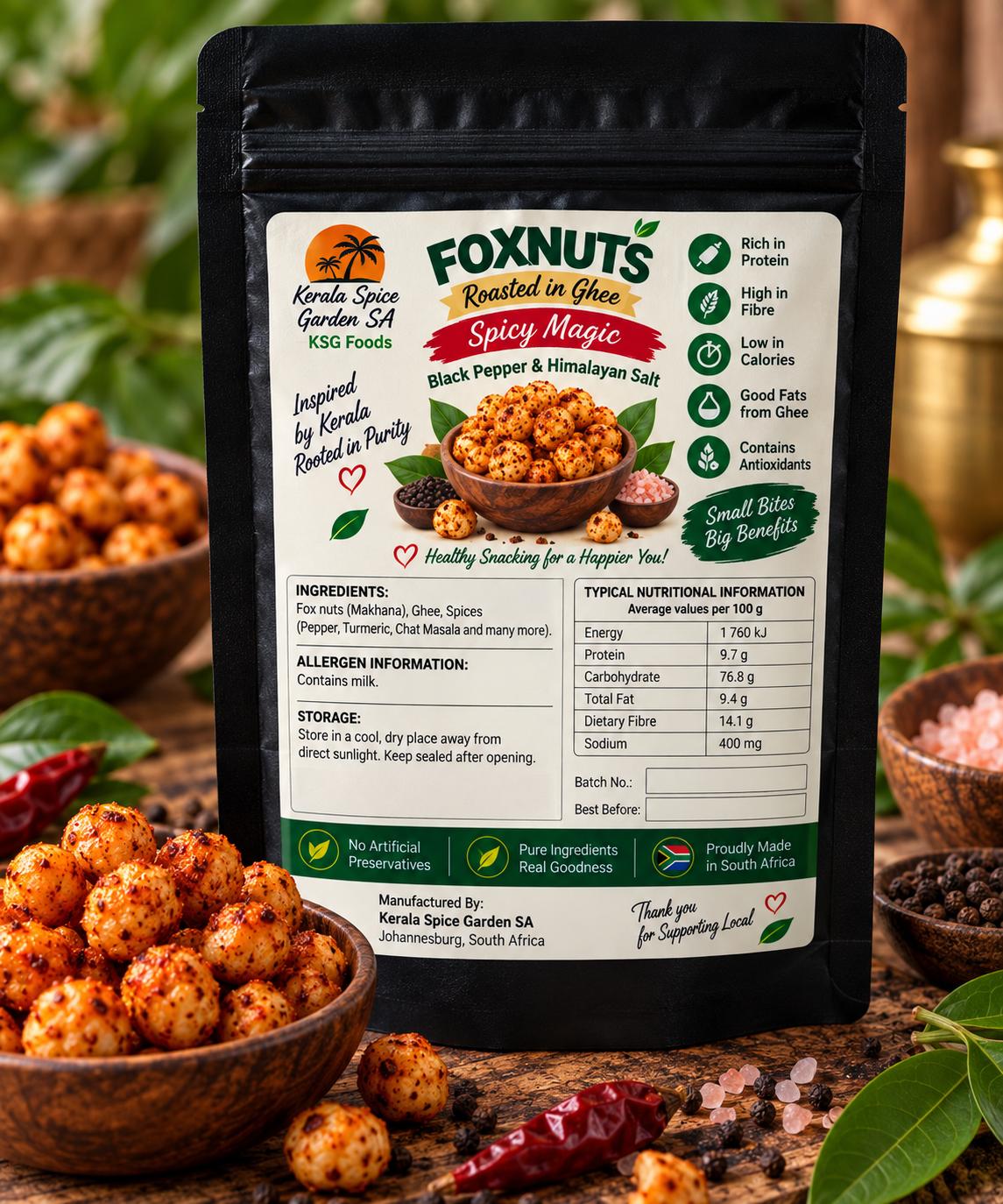 Spicy Magic Fox Nuts (Makhana) | Roasted in Ghee | 30g — 2