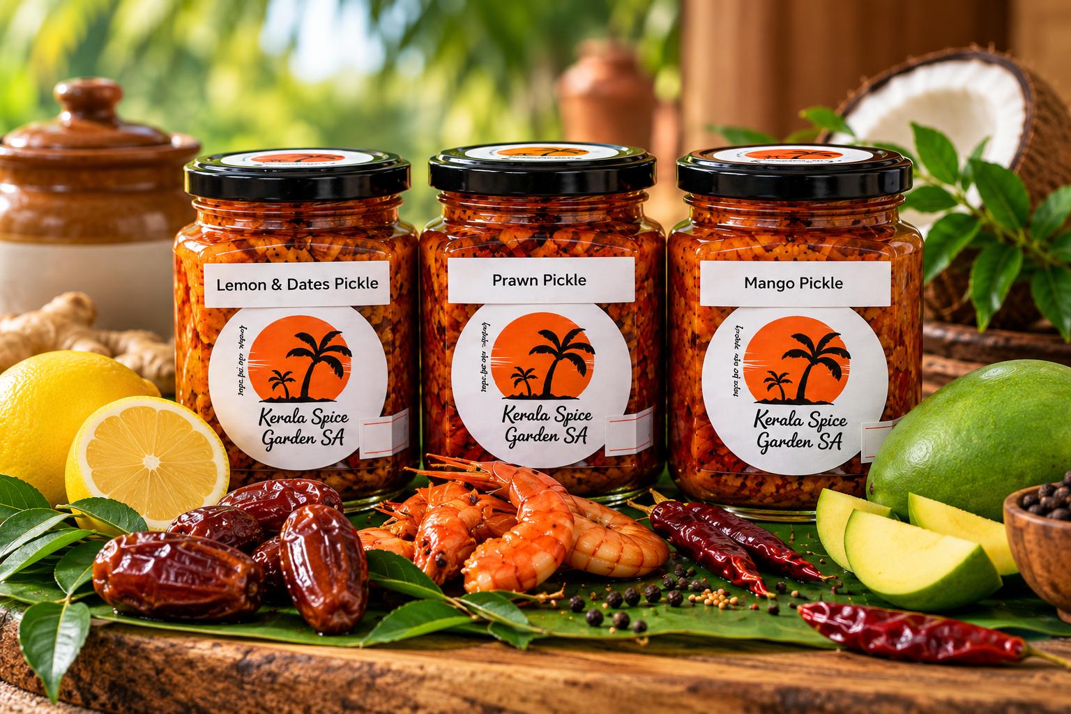 Kerala Pickle Trio | Prawn, Mango & Lemon-Dates | Homemade & Preservative Free, photo 1