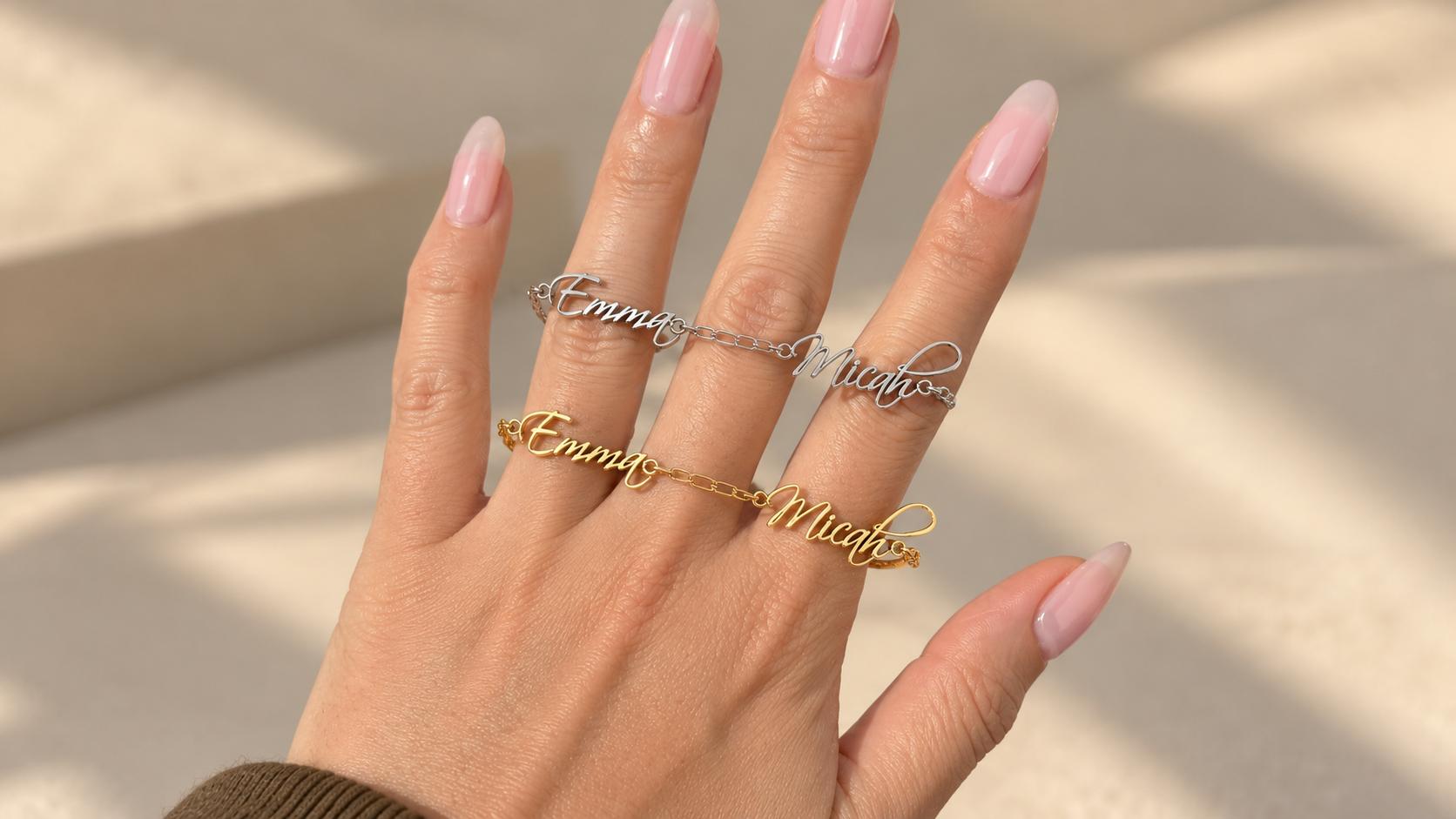 Custom Name Bracelet - Gold