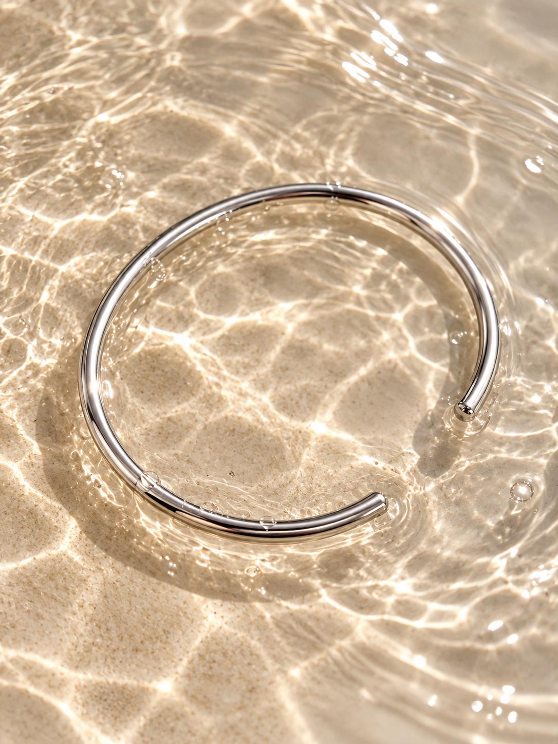 The Sculpt Bangle - Silver
