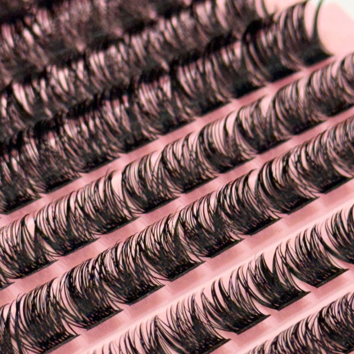 Cat-Eye Lash Cluster Set 120 Clusters with Spoolie and Tweezer, photo 2