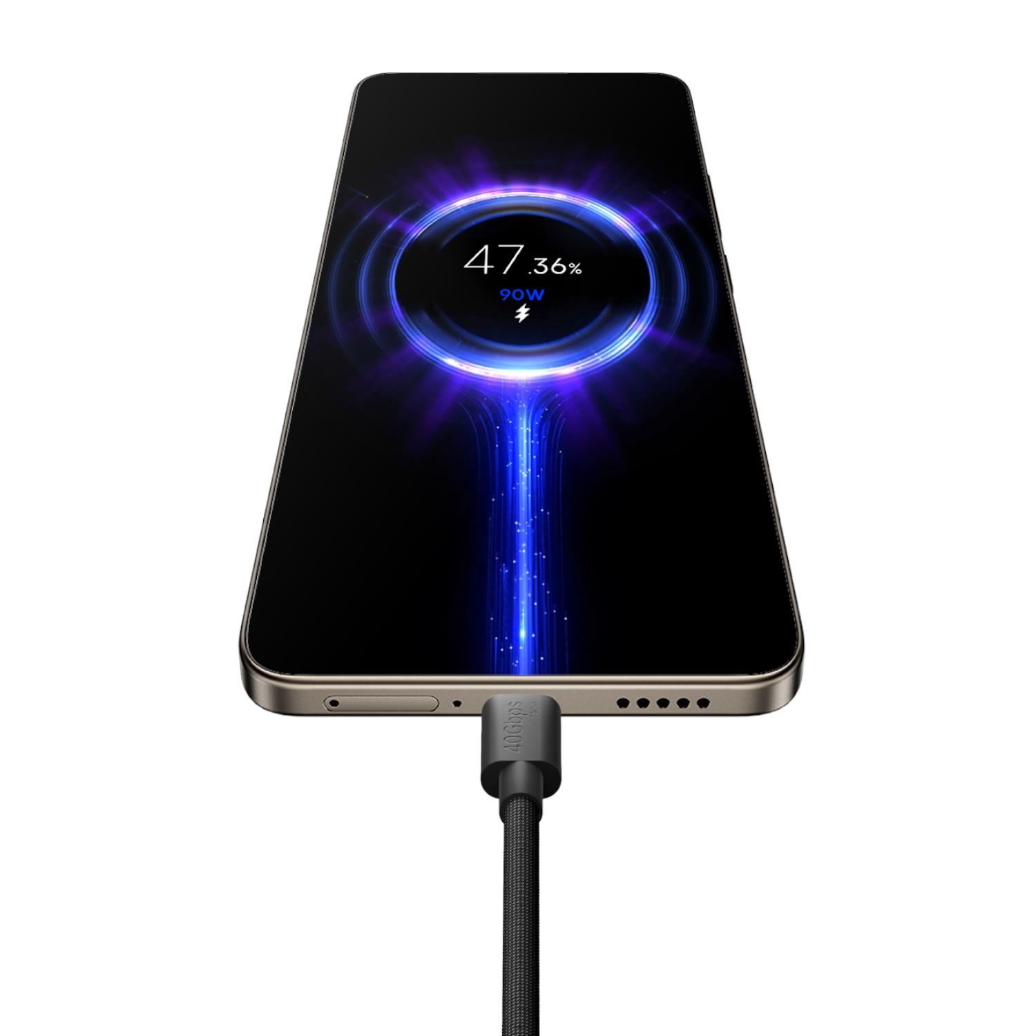 Xiaomi USB4 6A USB Type-C To USB Type-C Braided Cable 1m- (120W, 40Gbps, 8K), photo 6