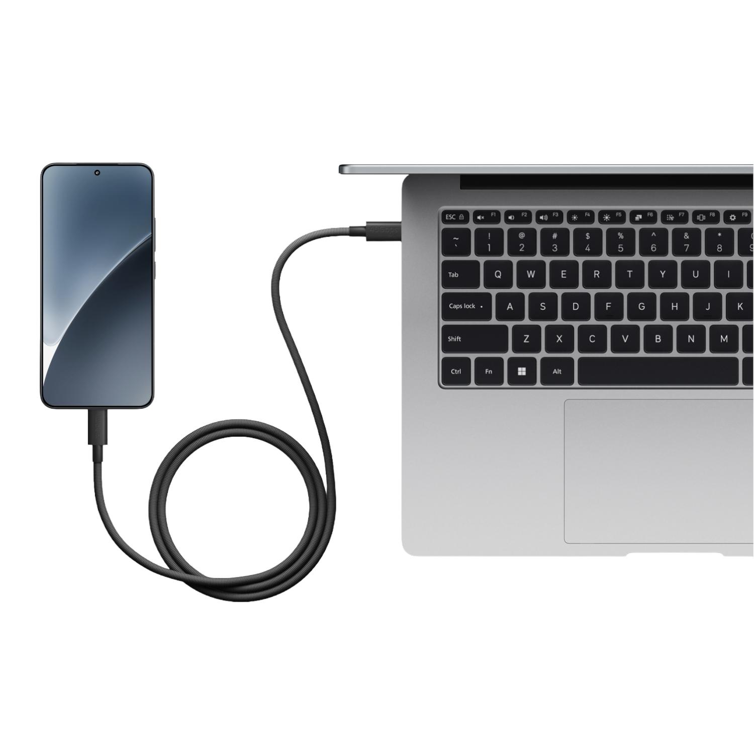 Xiaomi USB4 6A USB Type-C To USB Type-C Braided Cable 1m- (120W, 40Gbps, 8K), photo 4