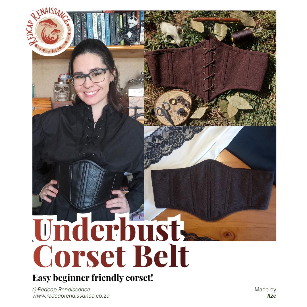 Underbust corset belt pattern PDF print, photo 1