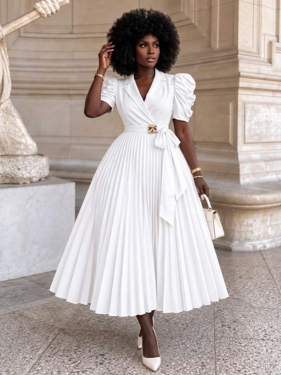 Pleated elegant maxi dress, photo 3