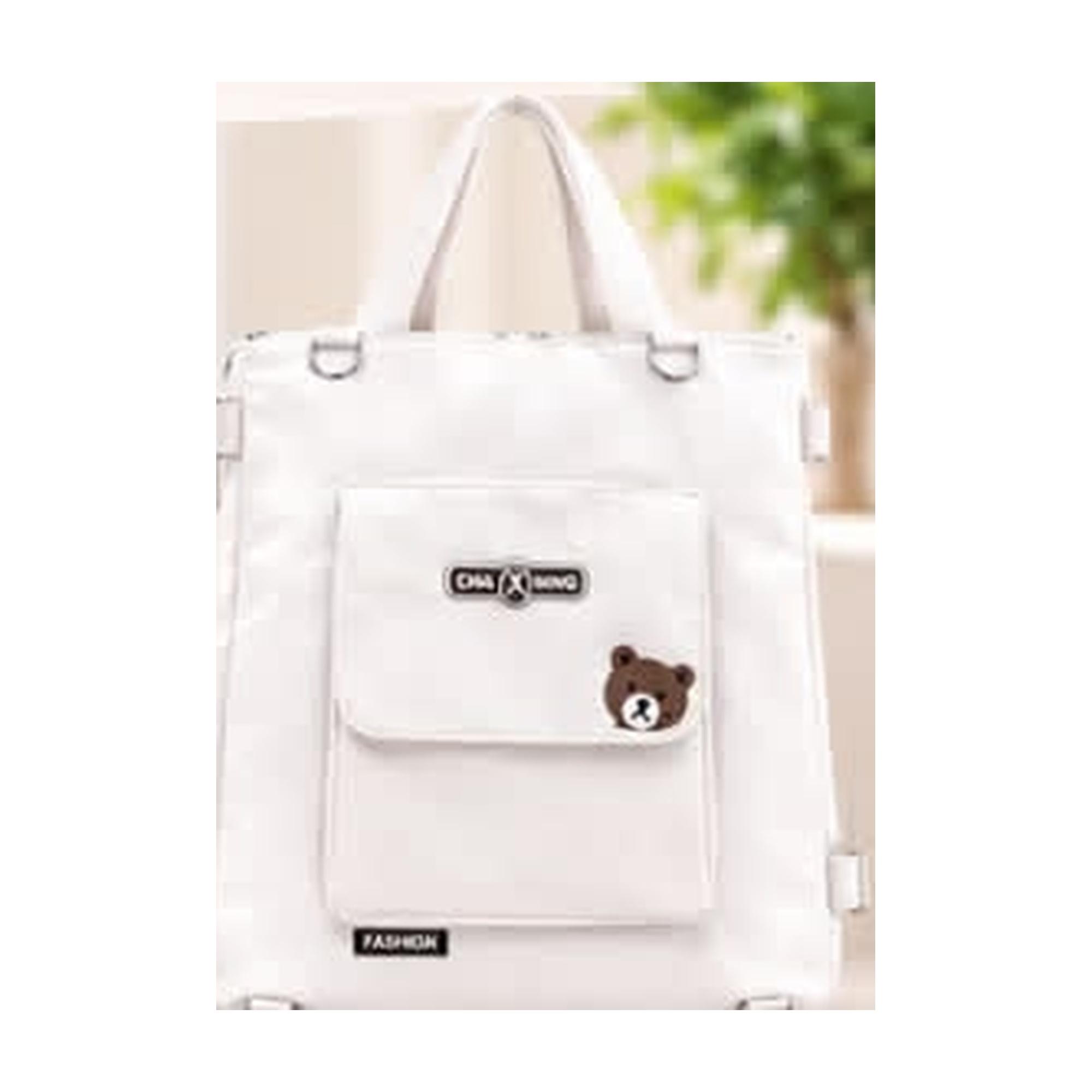 T004# Cute Bear Tote - CHA X NING Fashion Everyday Bag (5 Colours), photo 4